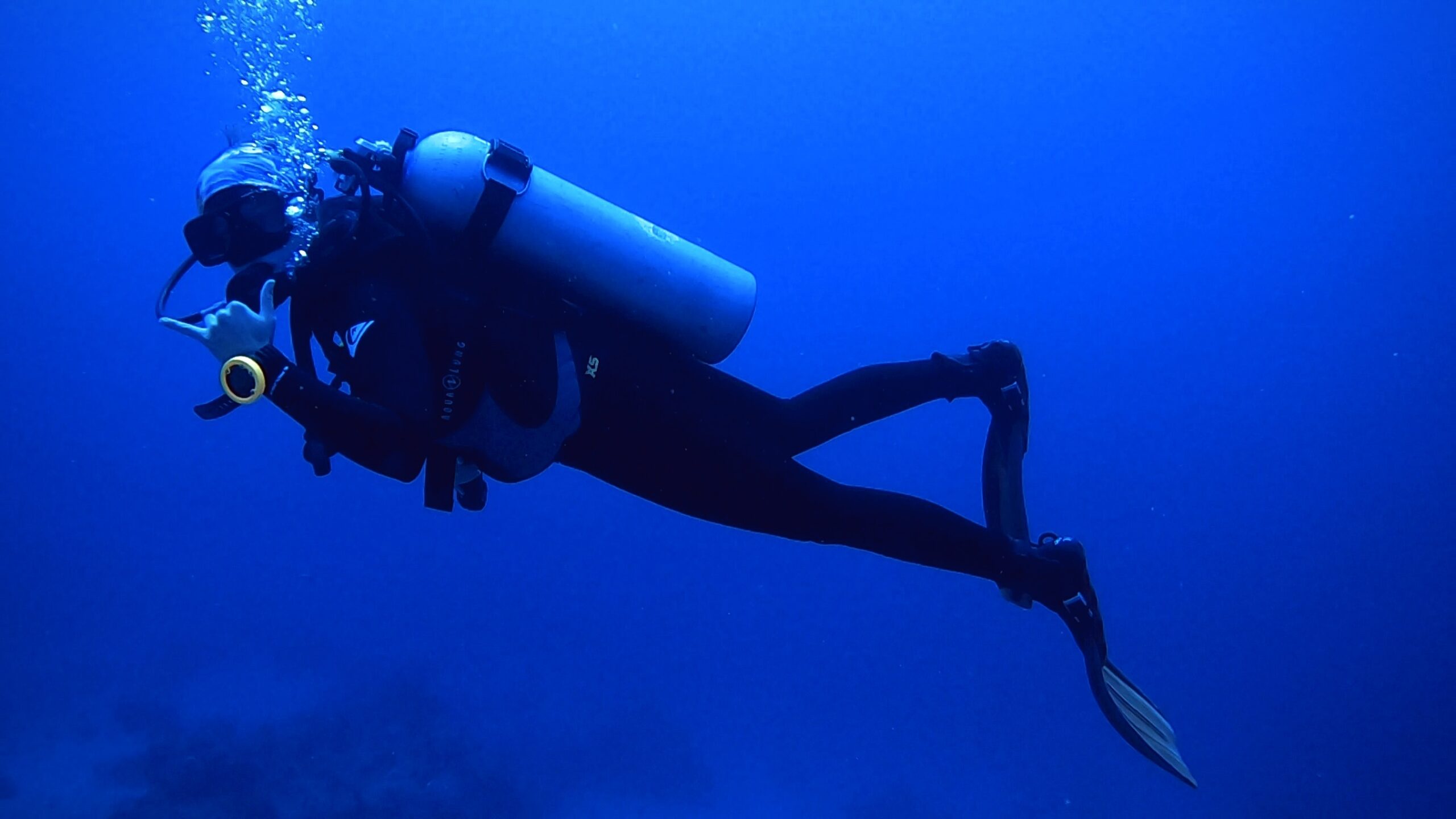 Controlled buoyancy, diving mindfulness technique